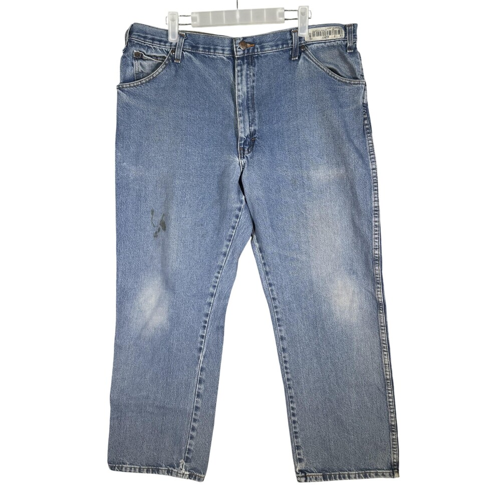 Dickies Jeans Mens 40x30 Blue Straight Fit Denim Cotton Zip Fly Workwear Pants